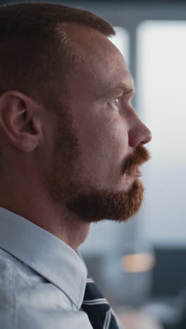 businessman profile portrait