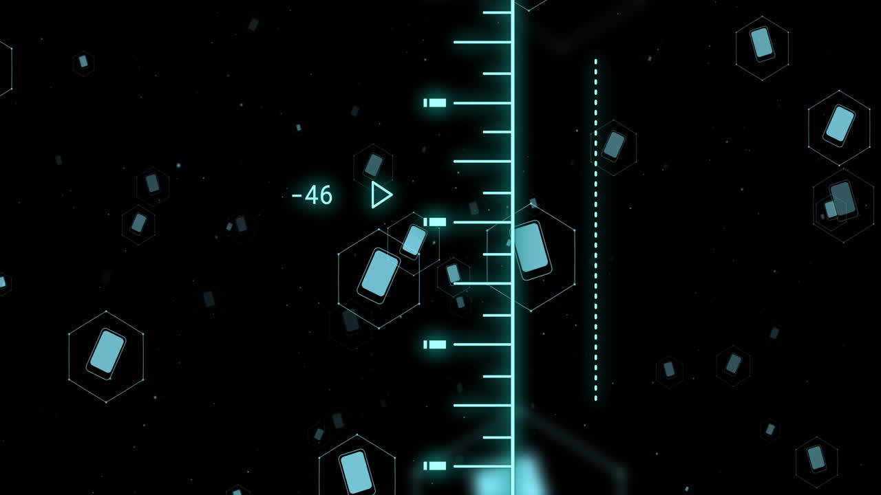 검은 바탕에 대한 스 ⁇ 과 과학 데이터 처리의 애니메이션