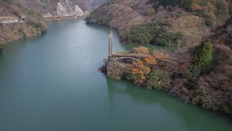 old demolished bridge in toyama japan