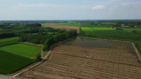 Zona-Rural-De-Ottobiano-Y-Campos-Cultivados-En-La-Provincia-De-Pavía,-Italia