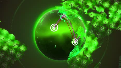 fondo de introducción de noticias del mapa del mundo digital 3d
