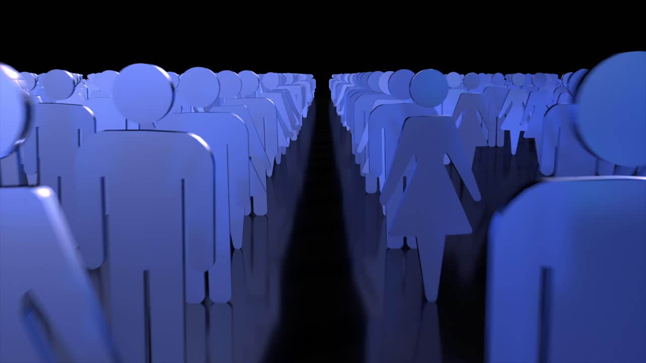 남성, 여성, 군중, 아이콘, 비즈니스 팀, 성별, 성별