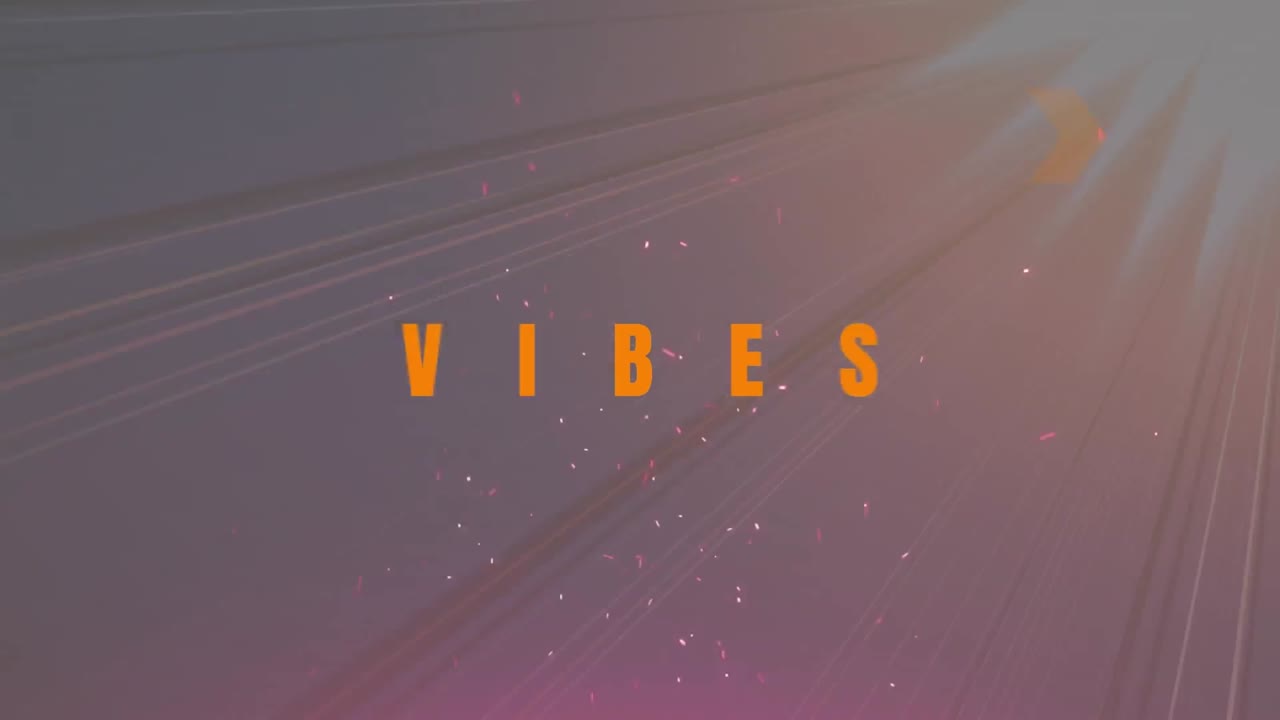 animación de vibraciones texto sobre rayos y fondo gris