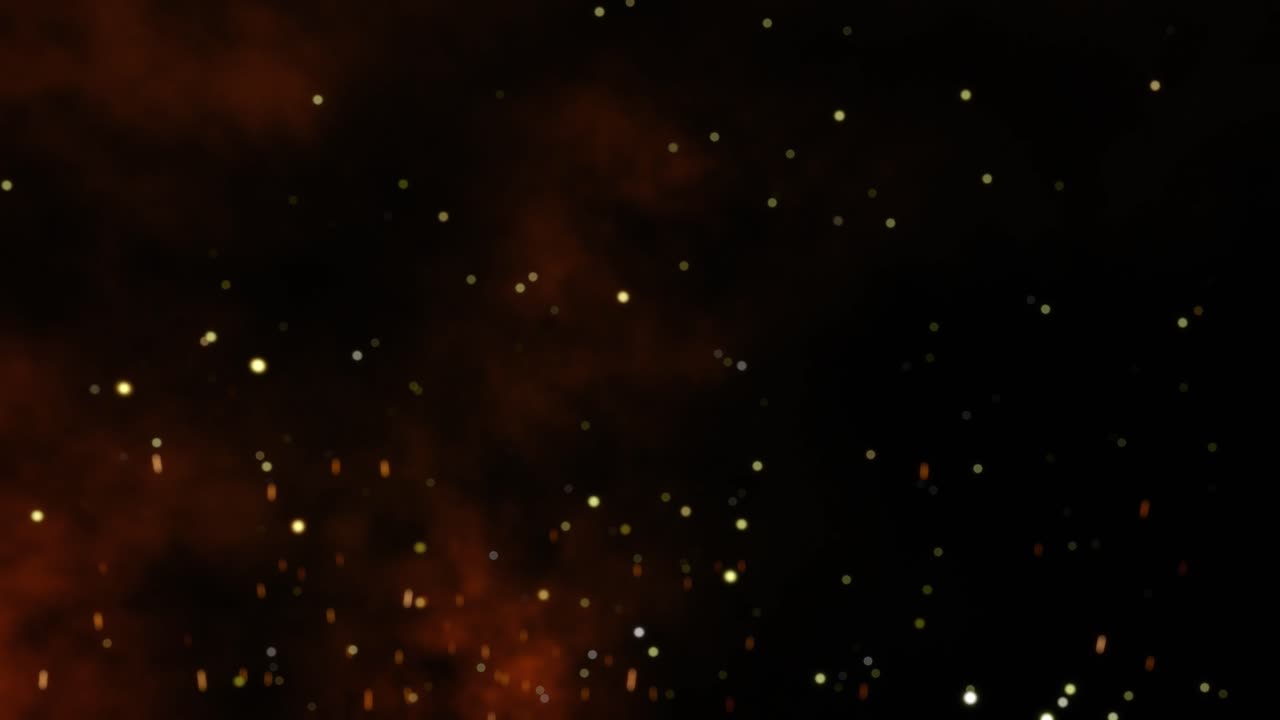 A looping, 4K animation of bright particles floating up from off screen