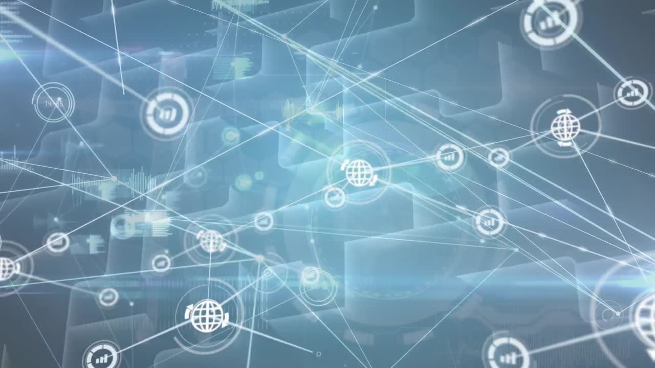 데이터 프로세싱을 통한 연결 네트워크의 애니메이션