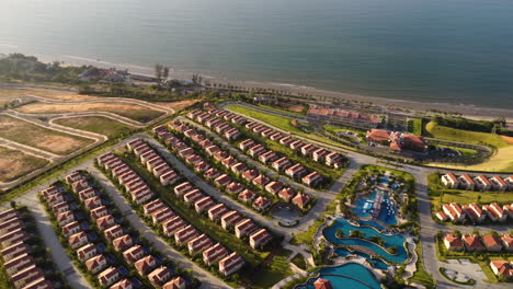 centara mirage resort next to mui ne beach in vietnam, aerial view