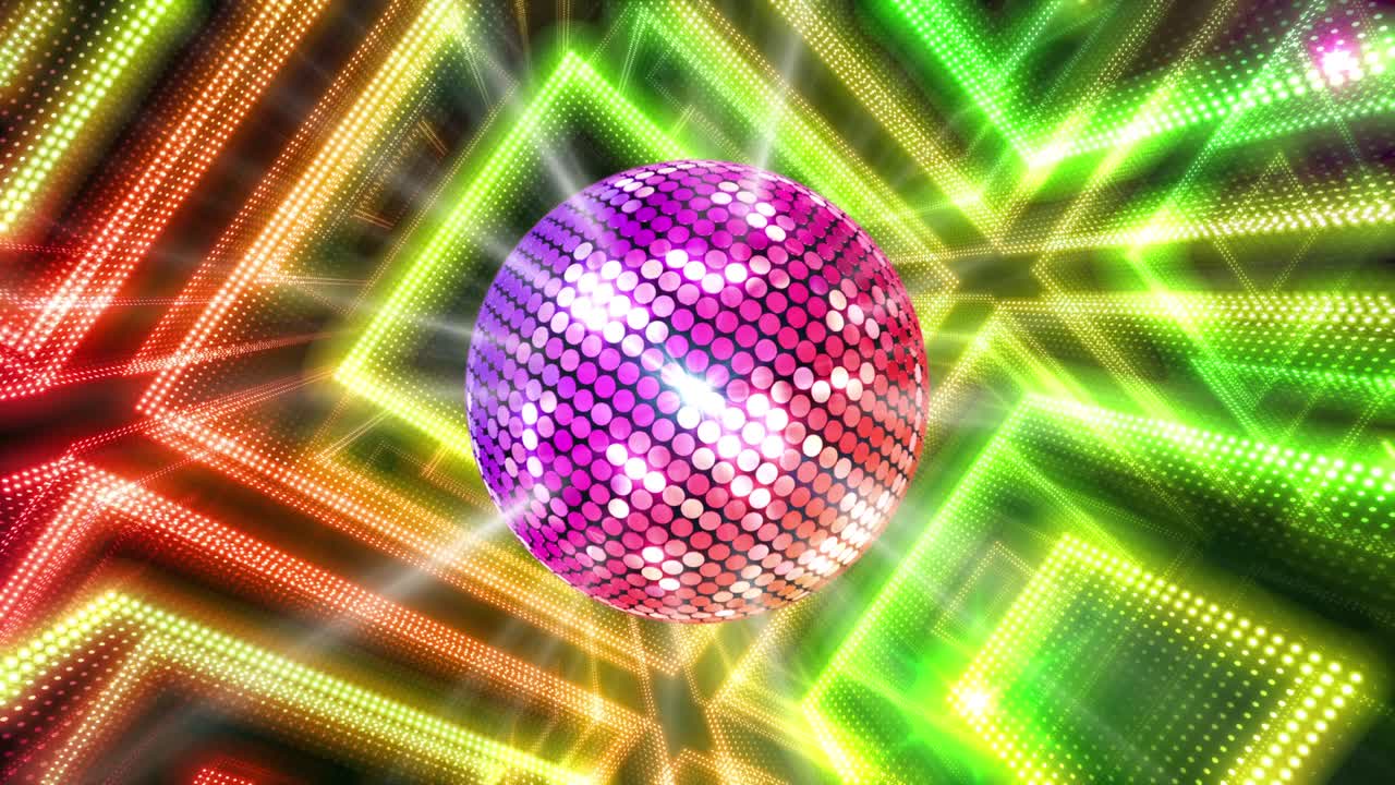 bola de espejo disco luces club de baile fiesta brillo de fondo