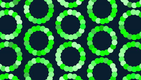dynamic yellow circle pattern on black background