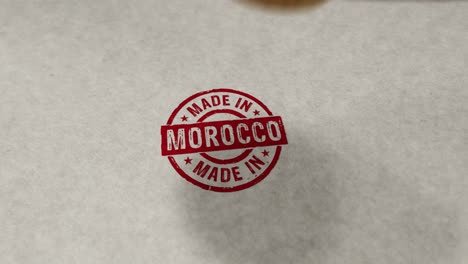 made in morocco stamp and stamping loop animation