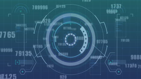 animation of scope scanning and data processing over world map