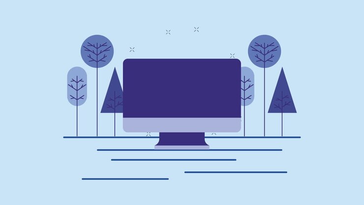 desktop with coins money dollars animation