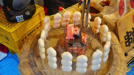 preparation and street food sale of japanese specialties