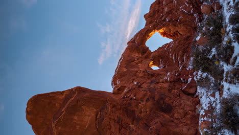vertical 4k, arches national park utah usa timelapse