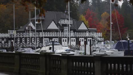 Stanley-Park-Rowing-Club-Marina-During-sunset-on-a-rainy-day