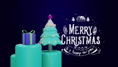 Animation-of-christmas-greetings-text-and-decorations