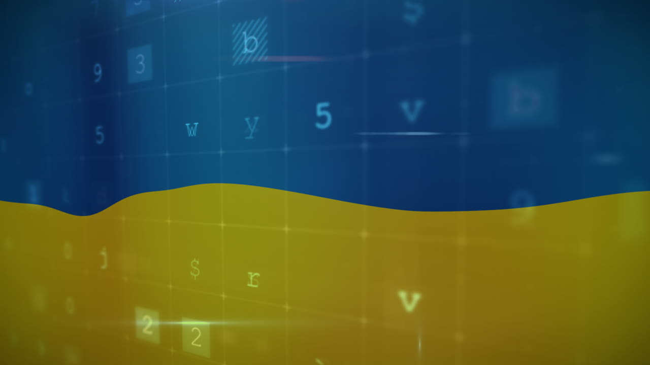 우크라이나  ⁇ 발 위의 스캐닝, 경고, 방화벽의 애니메이션