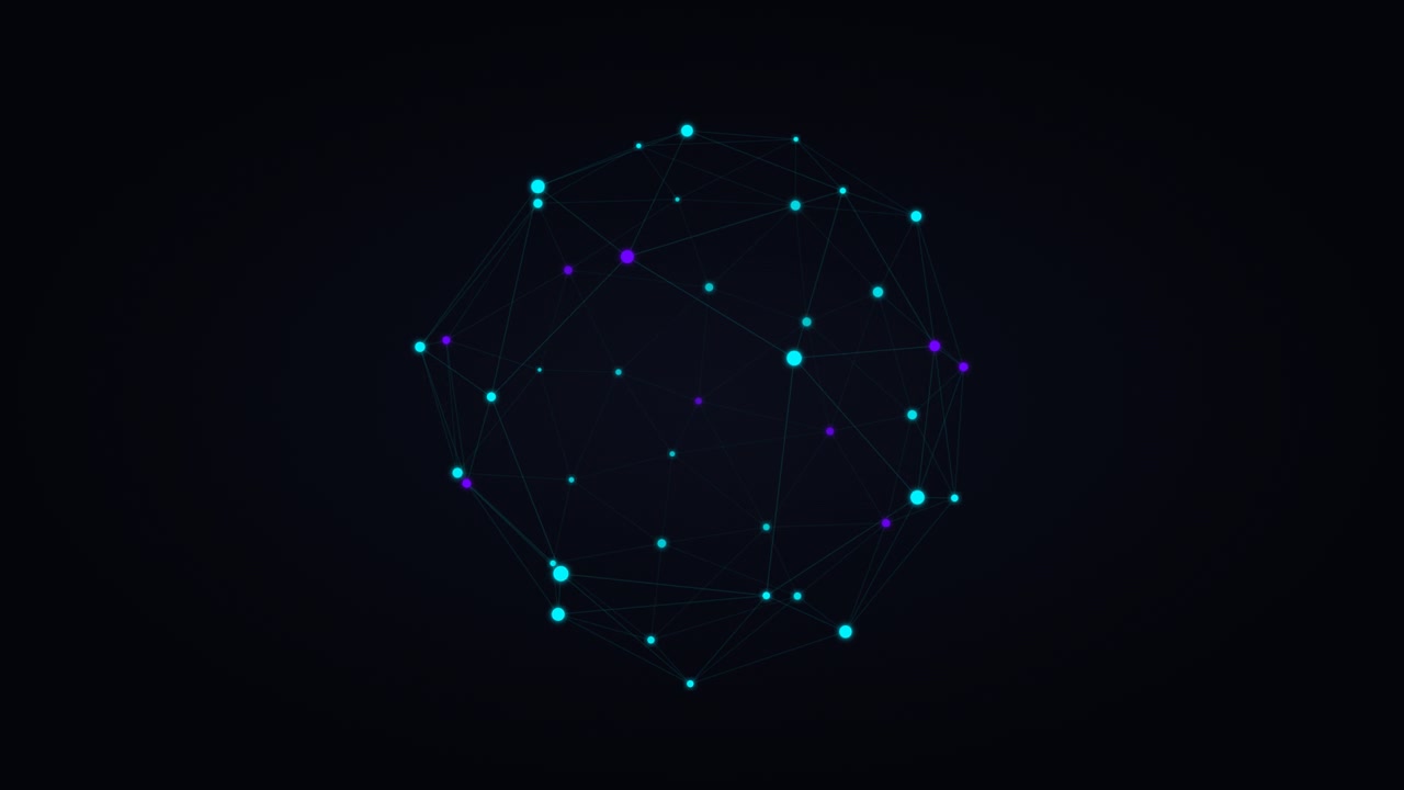 Abstract Sfera digitale con brillanti connessioni di rete