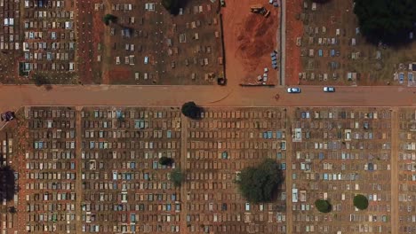 Panorámica-Del-Cementerio-En-Brasilia,-Brasil