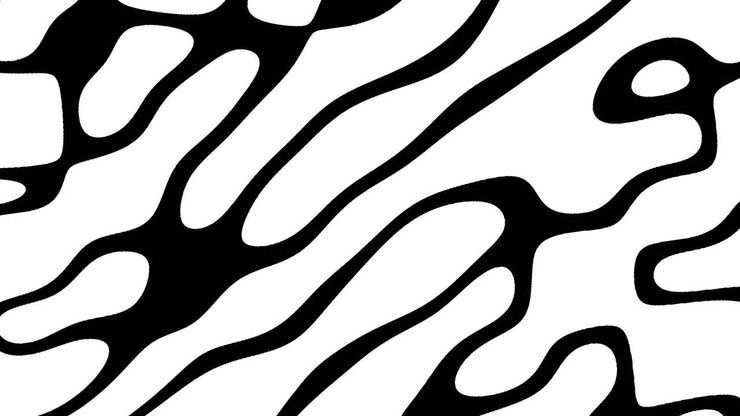 Dynamic zebra pattern thin, elongated black and white stripes in diagonal arrangement