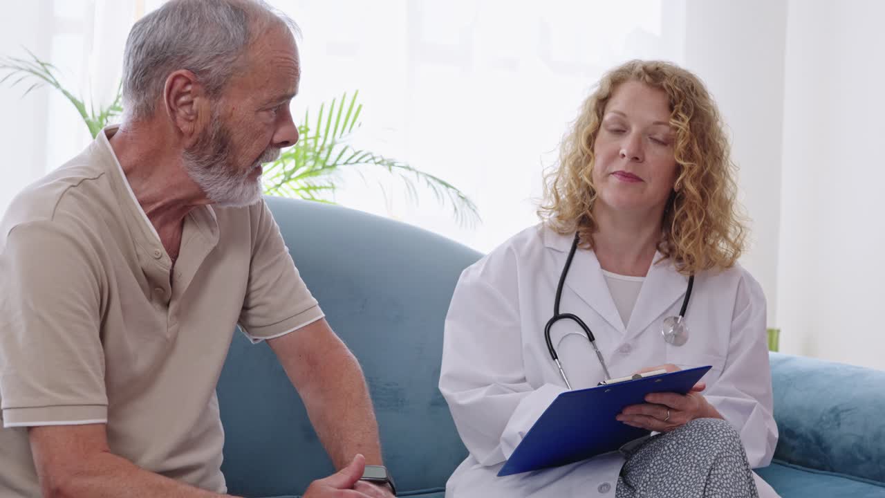 Doctor Consulting with Senior Patient