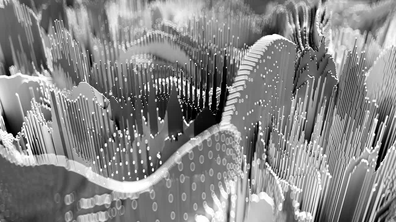 추상적인 디지털 데이터 시각화