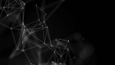 líneas de conexión y puntos. fondo de bucle de visualización de grandes datos.