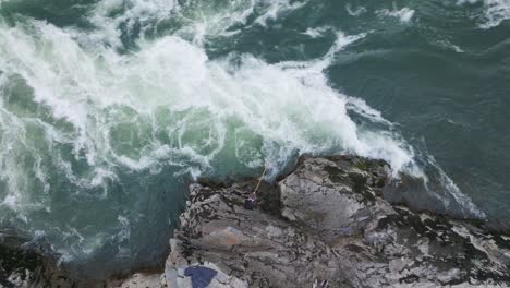 fishing for salmon on the fraser river in western canada, british columbia