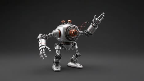 a stylish, futuristic robot character showcasing mechanical elegance with sleek design and intricate detailing, offering a glimpse into advanced robotic technology