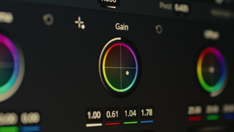 lumetri scope in color correction grading professional software close up