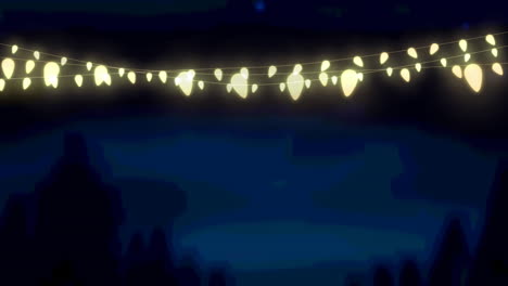 animación de luces de hadas brillantes sobre un fondo negro
