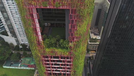 jardín vertical en un rascacielos