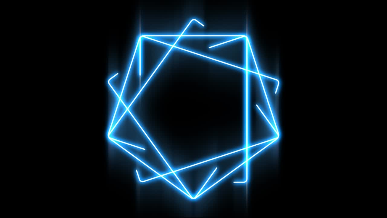 추상적인 네온 스타 블루 라이트 효과: 네온 조명 추상적인 모션 애니메이션 배경