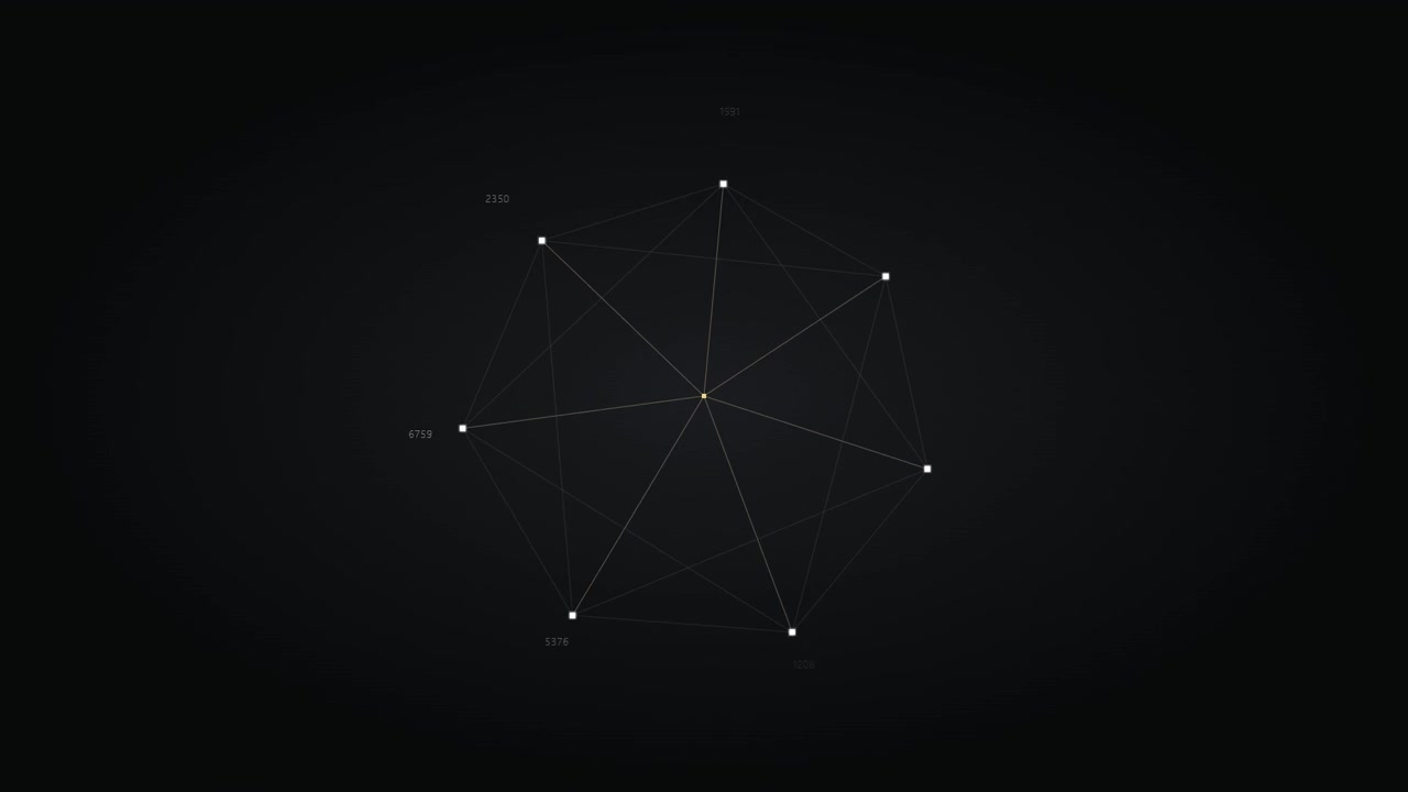 Abstract Digital Network Visualization with Changing Data Points