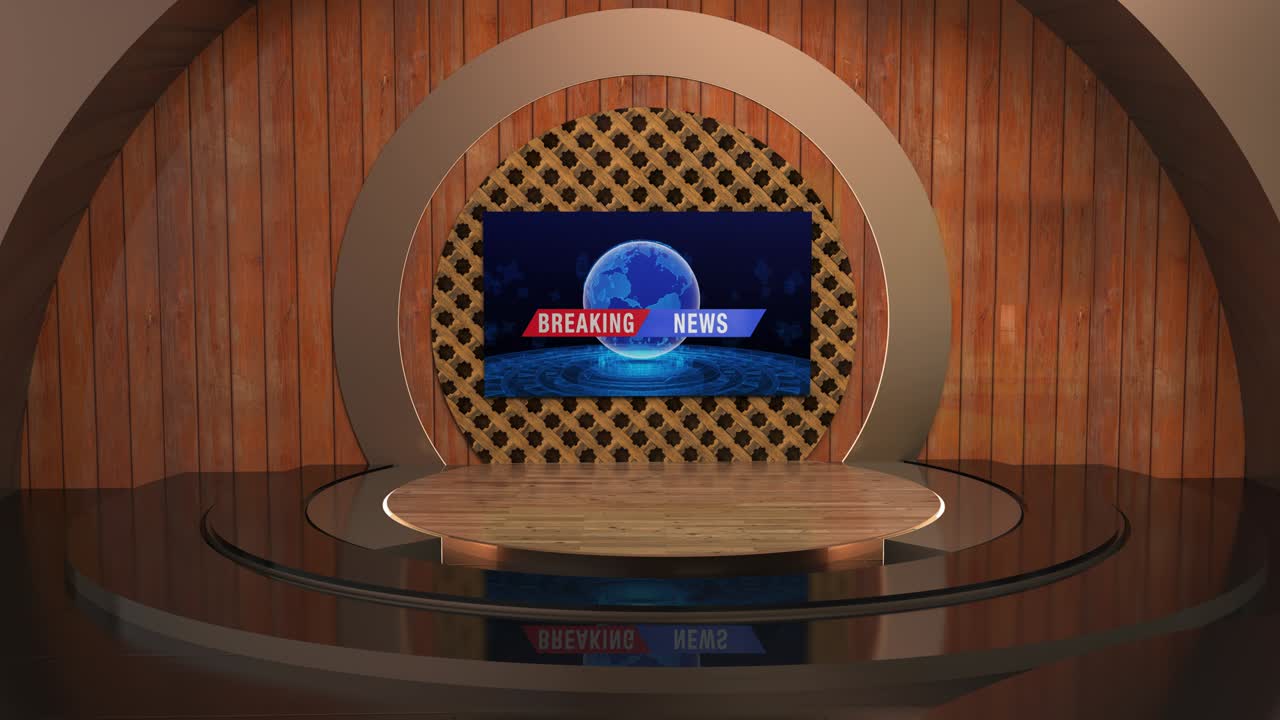 3d 가상 뉴스 스튜디오 배경 루프