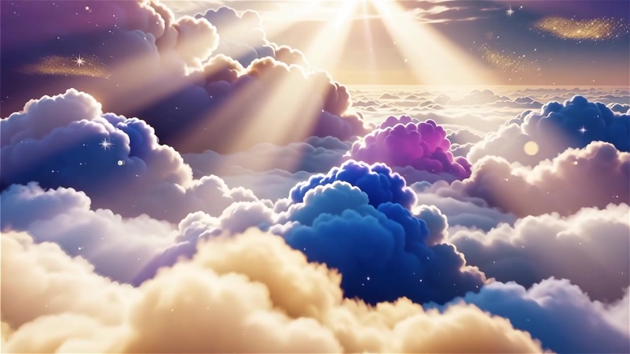 Christian Heavenly Light Worship Background