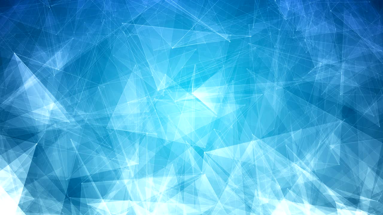4k Abstract glowing futuristic, network, technology, science, celebration geometrical blue loopable background with triangles