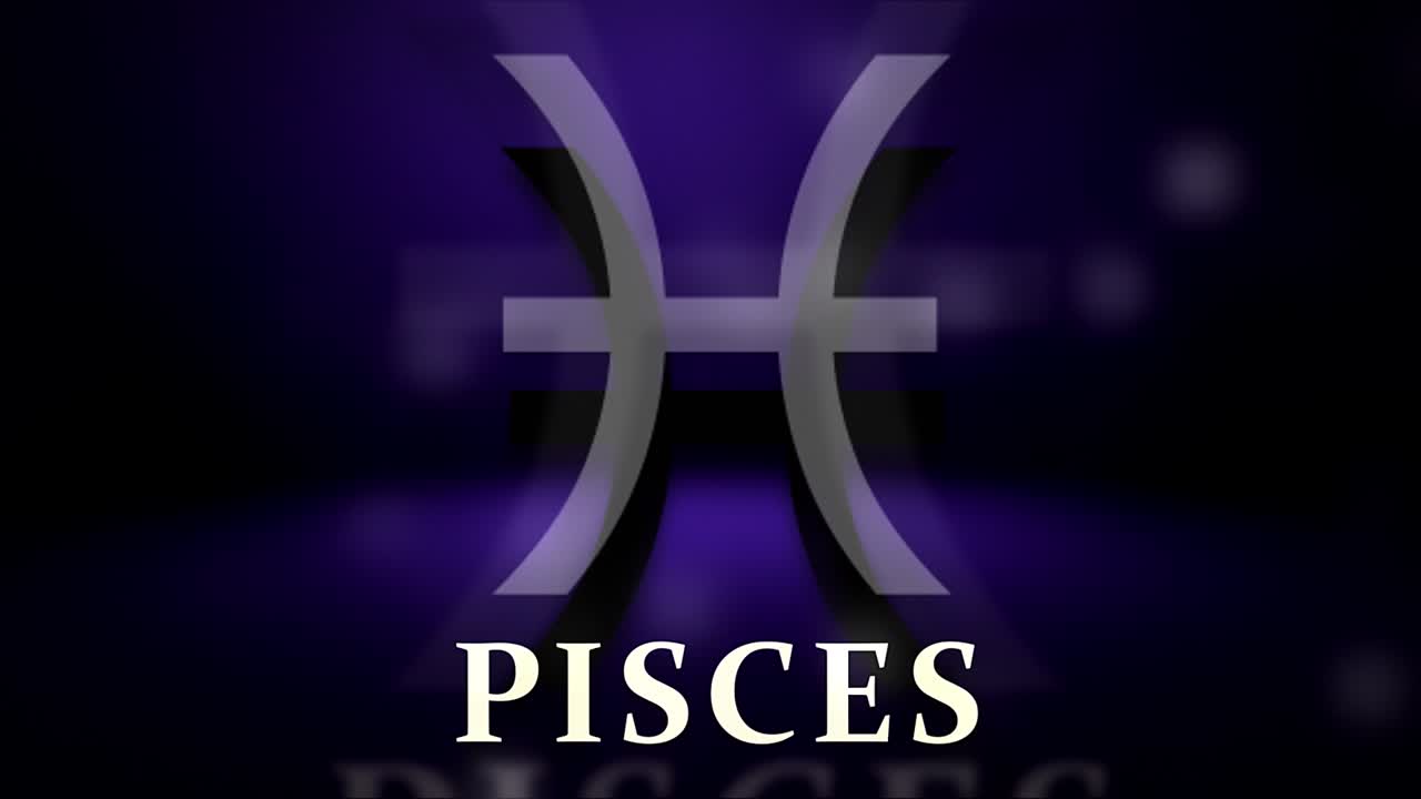 introducción de ilustración del logotipo y signo astrológico de piscis