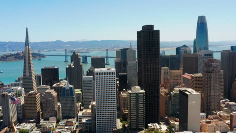 dynamic drone push shot capturing san francisco's stunning cityscape