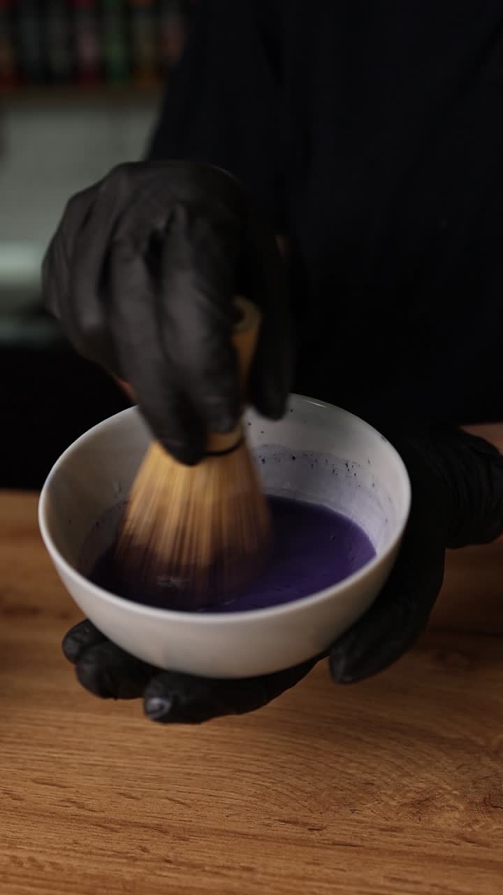 mezcla de tinte para el cabello púrpura