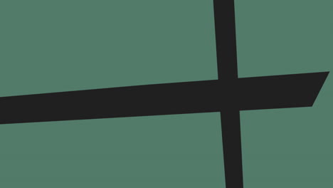 animación de múltiples iconos de concepto escolar contra rayas cruzadas en fondo verde con espacio de copia.