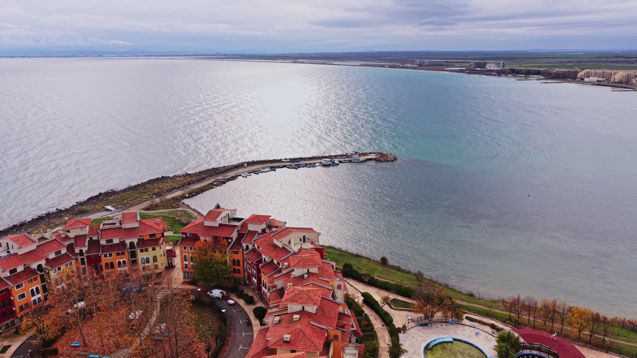 Beautiful aerial view of coastal area in Bulgaria captured by drone