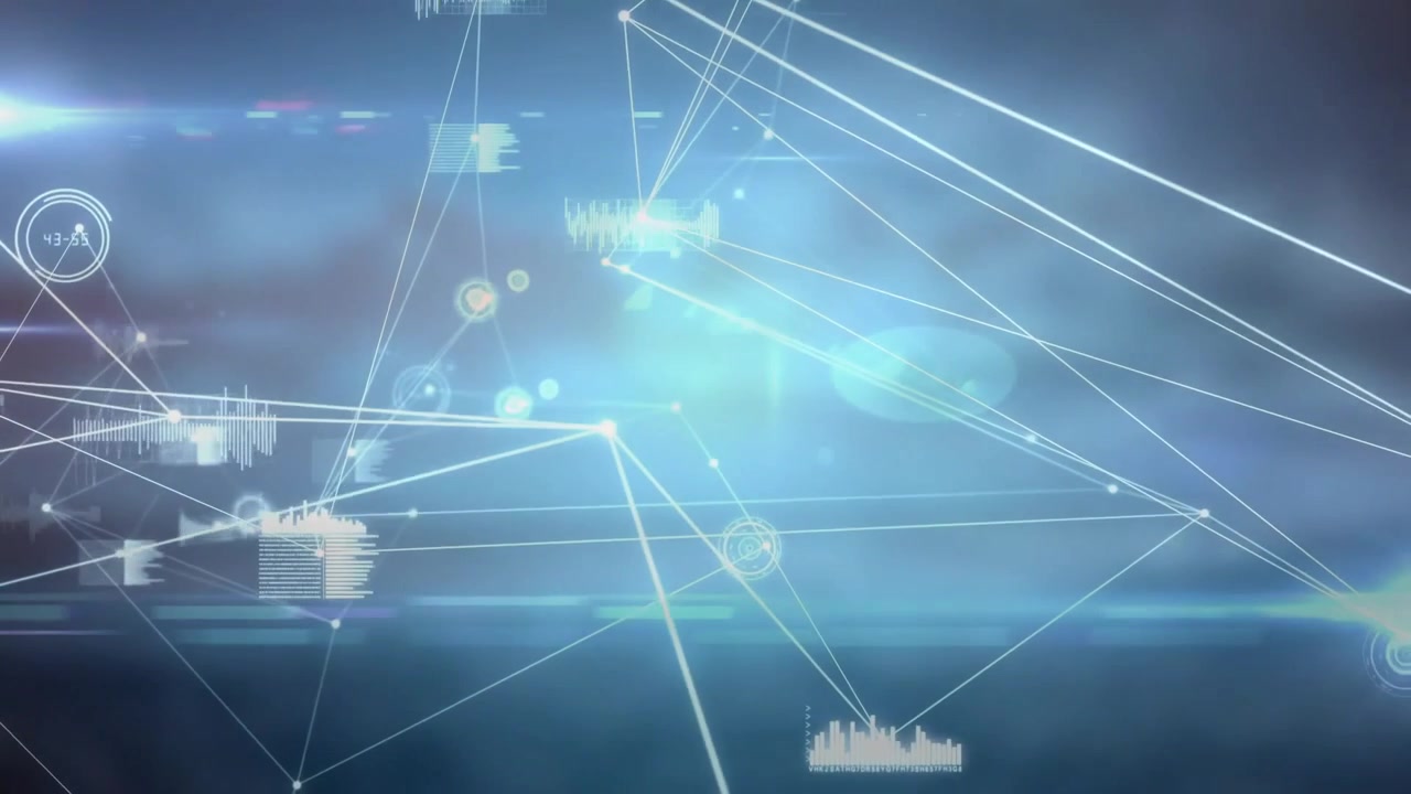 Digital Network Connections and Data Visualization Background