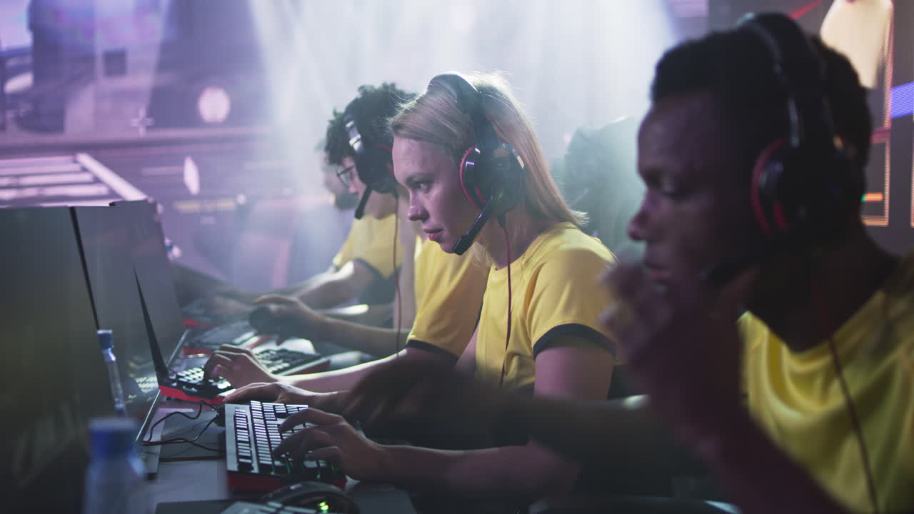 eSports team competing in a tournament