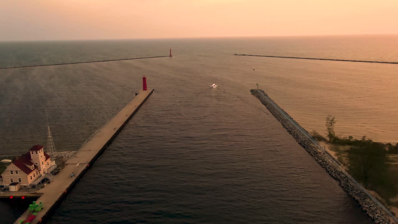 따뜻한 일요일 일몰