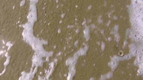 paz arrastrada por el agua de la playa del océano