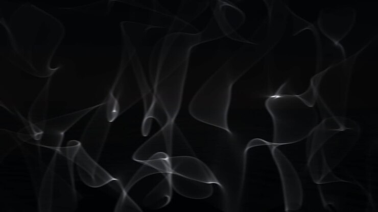 Animation of rising wisps of smoke on black background