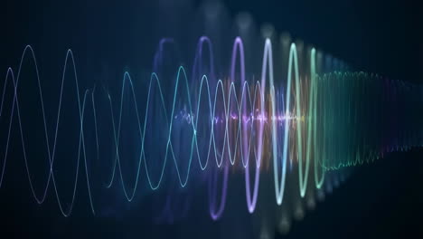abstract digital sound waves visualization
