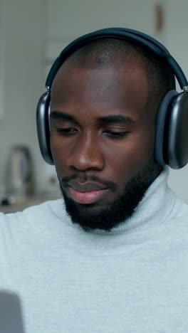 man wearing headphones