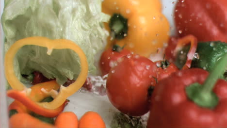 tomato falling down in super slow motion