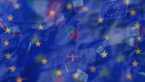 animation of european union flag